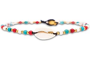 Made by Nami Surfer Fußkettchen mit Perlen Damen & Mädchen - Handmade Festival & Strand Accessoires - Goa Hippie Fußkette - Fußband Bunt Orientalisch