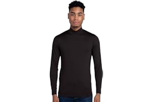 LAPASA Camiseta Interior Térmica Manga Larga Hombre Cuello Alto Mock Neck Ligero Calido Transpirable Elastico Invierno M102/M123/M132