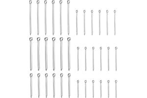 ASOFELK 100PCS Cotter Pins, Silver Hardware Cotter Pins/ Hitch Pin Clip for Cars, Stainless Steel Cotter Pins for Trucks, Towing Hitch Pins/ Steel Cotter Pin Assortment Kit for Engine Repair ( 6 Sizes )