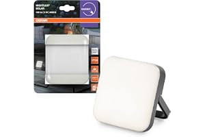 OSRAM Nightlux Solar Light Grey, soldriven LED utomhuslampa, 2,00 W, 100 lm, kallvit, powerbank-funktion, USB-C-laddningsport