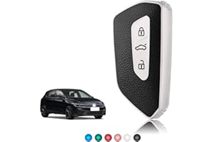 TOOMUME Funda Llave TPU Textura de Cuero, Carcasa Llave Apto para VW Volkswagen Cupra Formentor Born Golf 8 Seat Leon MK4 Ibiza Ateca Skoda Kodiaq Fabia Enyaq Octavia
