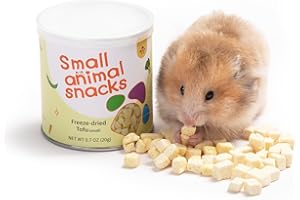 Niteangel Juguete de bocadillos y golosinas para hámster, pequeño animal natural, para enanos, sirios, jerbos, ratones, degus u otras mascotas (tofu liofilizado de 5 mm - 0.7 onzas (20 g)