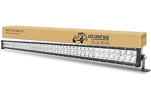‎SKYWORLD SKYWORLD 300W LED Lichtleiste 52 Zoll 132 cm Gerade Scheinwerfer LED bar Offroad Arbeitsleuchte Zusatzscheinwerfer Flood Spot Scheinwerfer Für Trecker KFZ Bagger SUV UTV ATV 12V 24V