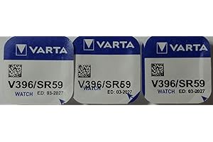 ‎VARTA Varta Ogniwa guzikowe tlenek srebra do zegarków V396 (SR59) SR726SW, 3 sztuki