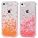 Produktbild iPhone 7 Hülle,KASOS iPhone 7 Handyhülle Crystal Tasche Handytasche Glänzend 3D Hard PC Schale Glitzer Dynamisch Treibsand Liquid Fließen Bling Stars Shiny Stoßfest Kratzfeste,Paket 2