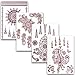 Produktbild Ahimsa Glow® Flash Tattoo Henna 4er Set mit 35 wunderschönen Motiven – Temporäre Arabic Henna Klebe-Tattoos perfekt als Geschenk für Mädchen und junge Frauen