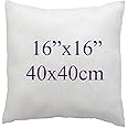 CHILIMILII Hotel Quality Hollow Fibre Cushion Pads, Inners, Inserts, Scatters in Multi Packs, Bounce Back Square Cushion Pads available in 12" 14" 16" 18" 20" 22" 24" 26" 28" 30" (1, 16x16 (40x40cm)