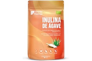 Energy Feelings Inuline Bio d'Agave 500g, Prébiotique Naturel, Inuline en Poudre Sans Gluten et Sans Lactose, Fibre Alimentaire, Organic Inulin, Améliore la Digestion