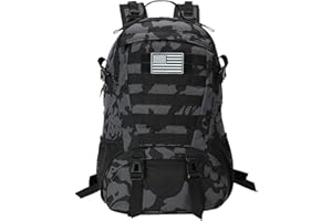 JUEACHY Mochila Táctica Militar Molle Impermeable 30L 45L Mochila de Gran Capacidad Bolsa de Senderismo Mochila Multifunción, para Trekking Viaje Camping Escalada Montañismo Pesca Escuela o Uso Diario