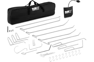 MSW MOTOR TECHNICS MSW Set De Varillas para Reparar Abolladuras En Carrocería MSW-DA-10 (15 Varillas, con Almohadilla de Montaje y CU?a de Montaje)