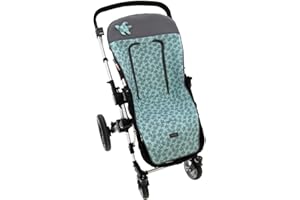 Funda de Verano para Silla Paseo Universal Rosy Fuentes- Colchoneta para Carrito Bebé- Transpirable-Compatible con Bugaboo, Jane, Concord, Baby Jogger, Bebecar…-Verde