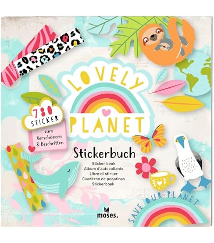 Moses. Stickerbuch 'Alltagspoesie' – 30 Seiten, 870 Sticker, Mit Goldfolie, 16,7 Cm