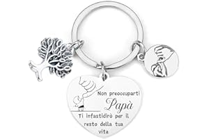MNBVBV Regalo Papa Regalo Uomo Regalo di Papà Portachiavi di Papà Portachiavi del Papà Regalo della festa del Papà Regalo Papa Compleanno del Papà