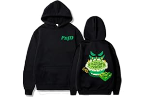 HIAPES Sudadera con Capucha Feid Ferxxo Sudadera Gráfica Hip Hop Singer 90s Retro Prendas De Abrigo Primavera Otoño Hombres Mujeres Moda Casual Pullover Chaqueta De Gran Tamaño