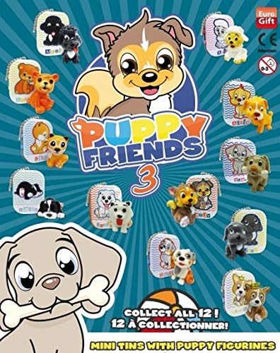 Puppy Friends Mini Tins &amp; Figurines-Series 3- Complete Set of 12 Puppies