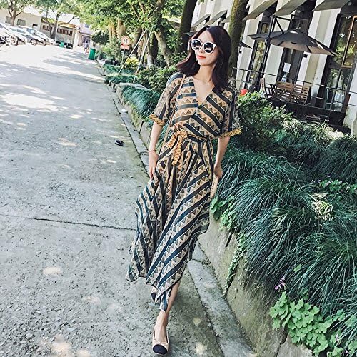 Mayihang Dress Skirt Dress Woman Beach Holiday Two Pieces Of Long Skirt Immortals,Xl,Green