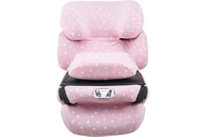JYOKO Kids Funda de Algodón para Silla de Coche de Niños, Compatible con Cybex Pallas Fix, 2 Fix (Pink Sparkles)