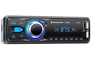 Autoradio Bluetooth,Chismos Stereo Auto 1 DIN Autoradio FM Radio Auto Lettore MP3 Supporta 2 USB/SD/Aux/Telecomando/Ricarica rapida, supporto iOS/Android (Non ha RDS/CD)