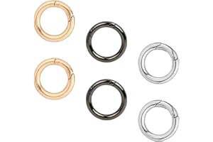 VICZON 26mm Mousquetons Ronds, Anneau Mousqueton Mousquetons Ronds en Alliage de Zinc Mousqueton Rond à Ressort Mini Mousqueton Rond pour Artisanat et Accessoires de Sac