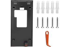 AHRLIC Ring Doorbell Mount No Drill for New Battery Video Doorbell (2024 Release), Replacement Doorbell Bracket Backplate Kit, Ring Doorbell Adhesive Mount and Spare Screws for Houses Apartments Office
