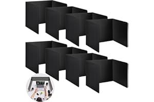 DAZZTIME Trennwand für Schreibtisch,8 Stück Faltbare Schreibtisch-Trennwand,Sichtschutz Schreibtischpanel,Faltbare Mehrzweck-Trennwand,U-Förmiger Spleiß,Stark Und für Schule,Büro,Bibliothek
