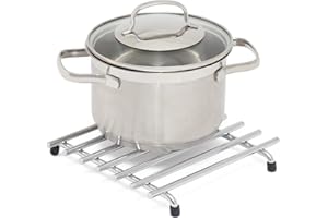 simplywire - Sottopentola - Resistente al calore - Protezione del piano di lavoro della cucina - Quadrato - Cromato