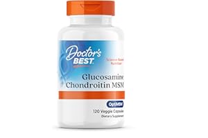 Doctor's Best, Glucosamine-Chondroitin MSM, avec OptiMSM, 120 Gélules, Sans Soja, Sans Gluten, Sans OGM