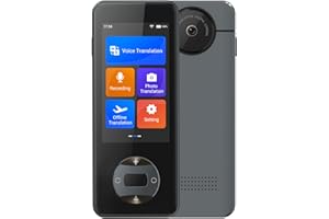 Anfier W10 PRO Traducteur de langue hors ligne pour 144 langues et accents, traducteur de photos, pas de WiFi nécessaire pour Tavel Business W10 Gris