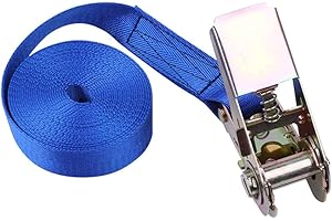 TOOLOFLIFE 1 – 10 m cinghie con cricchetto, 25 mm, cinghia a cricchetto, 800 kg, 33 colori per professionisti e trasporto privato, forza di trazione rosso/giallo/blu/verde militare/nero/grigio