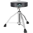 EASTROCK Drum Throne Drum Seat Height Adjustable,Rotatable Padded Drum Stools Motorcycle Style Drum Chair with Anti-Slip Feet for Drummers,Adult (Professional)
