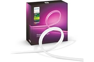 ‎PHILIPS HUE Philips Hue White & Color Ambiance Outdoor Lightstrip (2 m), dimmbarer LED Streifen für das Hue Lichtsystem mit 16 Mio. Farben, smarte Lichtsteuerung über Sprache oder App