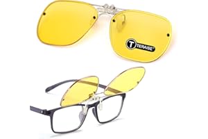 TERAISE Clip On Sunglasses Flip up HD Polarized Unisex for Outdoor/Driving UV400