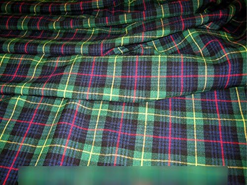 Brushed Tartan Scottish Warm Acrylic fabric Burns Night Table runner cloth Spread Kilt Blanket wax jacket lining material -Blackwatch-3Mtr