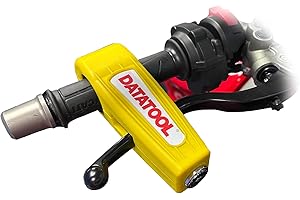 Datatool Croc Lock - Visible Theft Deterrent for Scooters, Motorcycles, and ATVs - Locks Brake Lever to Handlebar - Saw Resistant Bike Lock - Available in Red, Yellow, Black or Orange (Yellow)