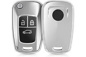 kwmobile Custodia Compatibile con Opel con 3 tasti pieghevole - Cover Chiavi Auto Protezione Copri Telecomando - Copertina Chiave - Copertura Gommata Silicone TPU