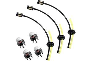 COLDFIGHTING Set universale di tubo di benzina e pera innesco (3 tubi e 4 pere di adescamento) per carburatore decespugliatore, parti di disboscamento decespugliatore, soffiatore, motosega