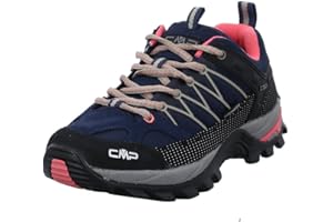 CMP Rigel Low Wmn Trekking Shoe Wp, Scarpe da trekking Donna, Blue-Corallo, 39 EU