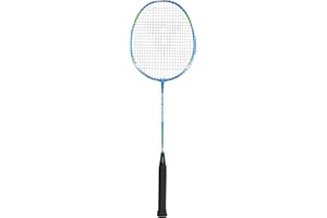 Talbot Torro Raquette de Badminton Fighter Plus, Poignée Airflex, Profil de Cadre Powerwave pour Une Meilleure Accélération de la Balle, Bleu/Vert, 429808
