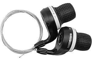 POFET Levier de Changement de Vitesse pour vélo, 21 Vitesses, 3x7 Vitesses, poignée de Changement de Vitesse (1 Paire)