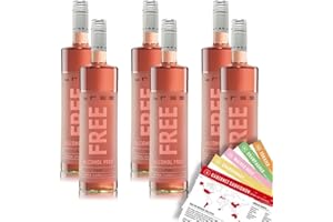 ‎BREE WEIN Bree Free Roséwein, alkoholfrei, sortenreines Weinpaket + VINOX Winecards (6x0,75l)
