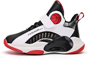 CZHIHANEG Chaussures de Basket-Ball, Chaussures de Basket-Ball pour Enfants, Chaussures de Sport avec Velcro, Chaussures de Sport