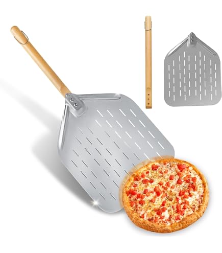 Set 3 Pezzi Per Pizza: Tagliapizza + Pala + Buccia In Legno E Metallo – Per Pizza, Pane E Torte Fatte In Casa