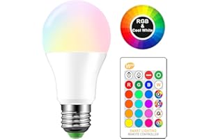 ONEVER 10W RGBW Cambiare colore del LED E27 Atmosfera di illuminazione a LED in modalit¡§ Fade Lampada Flash Strobe Bar KTV luci decorative RGB + Cool White