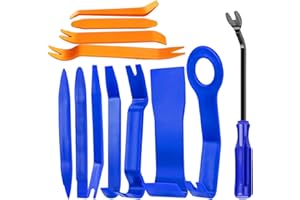 Gebrazy 12 Utensili Kit Smontaggio Plastiche Auto,Attrezzi per Smontare e Installare Finiture Auto, Strumento di Smontaggio per Auto