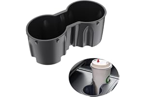 STARKVISTA Center Console Cup Holder Insert for Tesla Model 3 & Model Y, Insert Drink Holder Car Cup Holder, Anti-Spill Silica Gel Drink Holder Mats for All-Weather Protection (black)