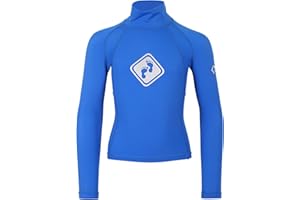 Two Bare Feet Kids Rash Vest Long Sleeve Surf Beach Top - Unisex Sizes Lycra UPF50+ UV Protection