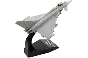 NUOTIE EF2000 Typhoon 1/100 Kit Modello di Caccia in Metallo Pressofuso Eurofighter Militare Germania Modello di Jet da Combattimento Pre-costruito in Lega con Espositore