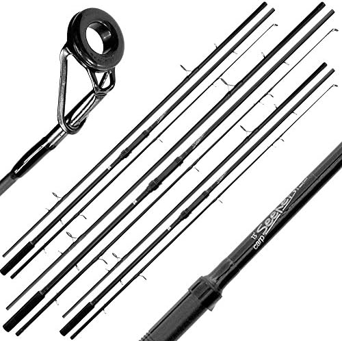 Lineaeffe1, 2 or 3x Carp Max 3pc 12ft / 3.6m Fibreglass Fishing Rods + 3lb Test Curve (2 Rods)