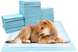 Eckerdromk Inkontinenz Bettunterlage, 50 Stück 45 × 60 cm Inkontinenzunterlage Einweg, Welpen Unterlagen, Pinkelmatte Training Auslaufsicheres 5-Lagiges Design mit Schnell Trocknender Oberfläche