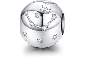 FOREVER QUEEN koralik dla zodiaku wagi, zawieszka pasuje do bransoletek Pandora, srebro wysokiej próby 925, jeden z 12 znaków zodiaku, biżuteria damska, prezent z pudełkiem